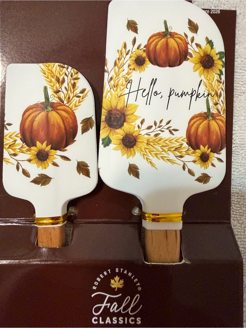 Robert Stanley Fall Classics Pumpkin & Sunflower Spatula Set